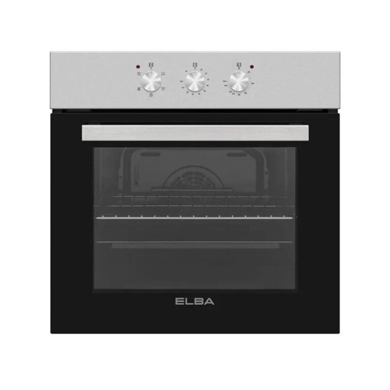 ELBA 60CM MULTIFUNCTION ELECTRIC OVEN WITH S/S PANEL AND BLACK GLASS FINISH 04/T60-3