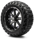 MODZ® 14" Assault Glossy Black Ball Mill – Lifted Tires & Wheels Combo