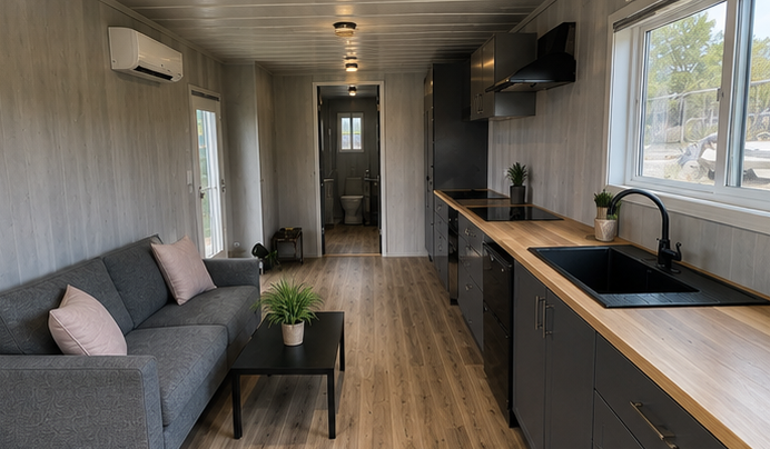 6M / 20FT Mobile Container Home on Trailer