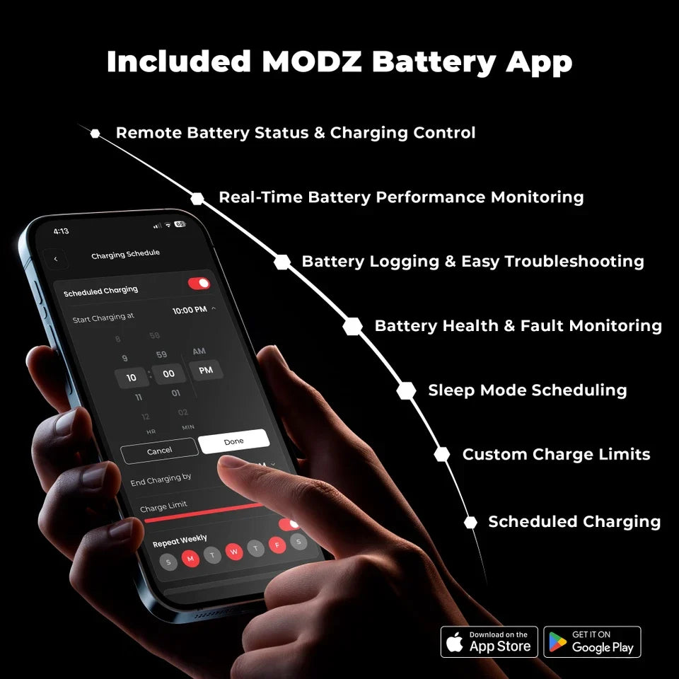 MODZ® Universal 48V (51.2V) 60Ah Nano Lithium Golf Cart Battery Bundle
