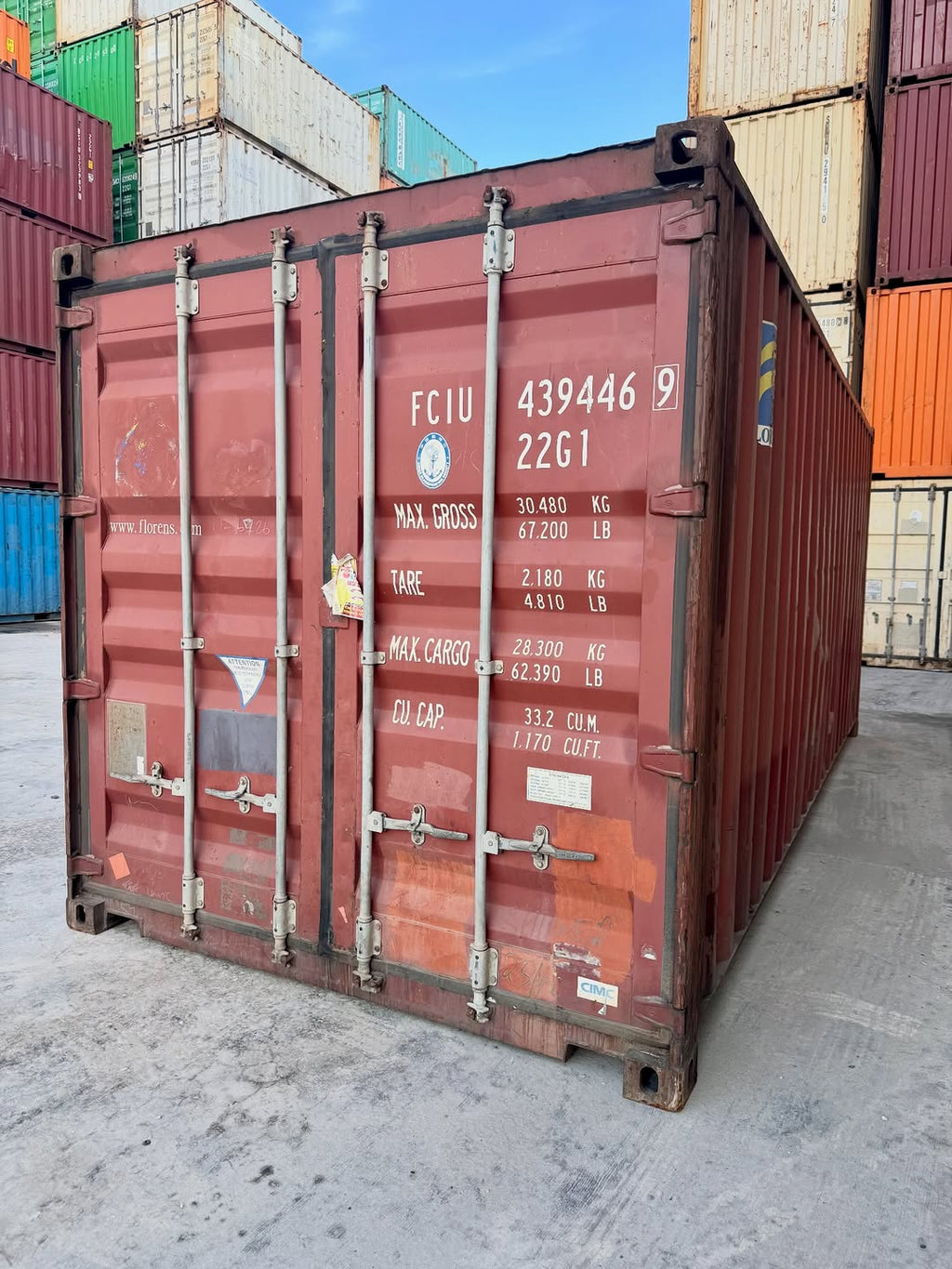 20ft / 6m Used General Purpose Shipping Container