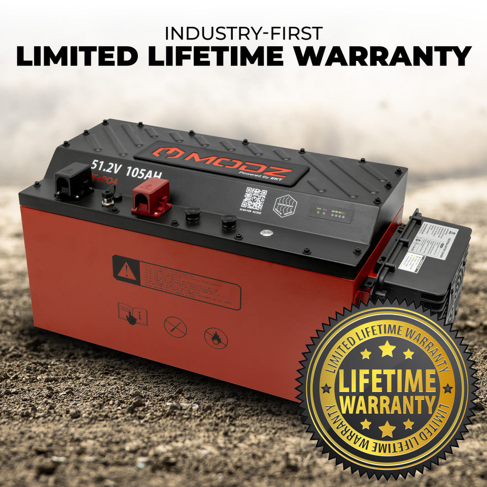 MODZ® Universal 48V (51.2V) 105Ah Nano Lithium Golf Cart Battery Bundle