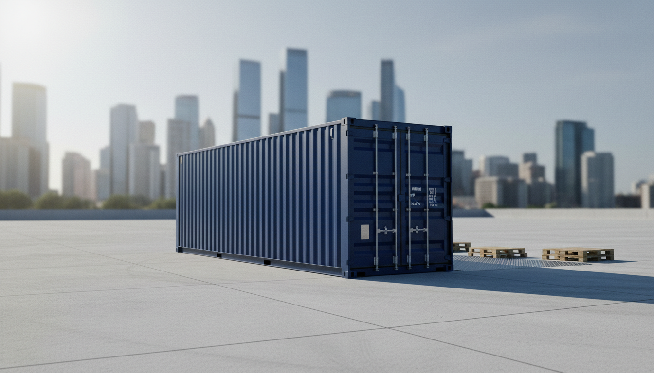 20ft blue shipping container