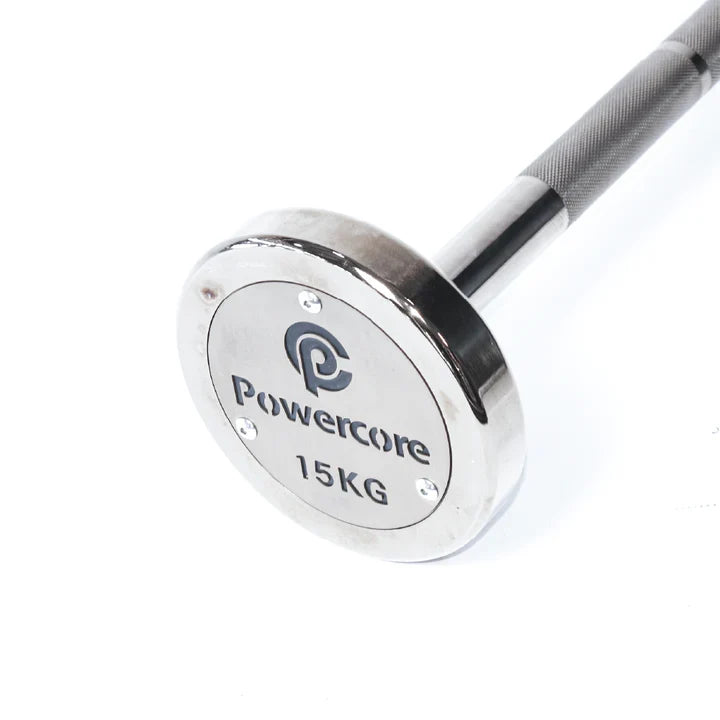 Powercore Chrome Straight Barbell 5pc Set (10kg- 50kg) (3 Year Warranty)