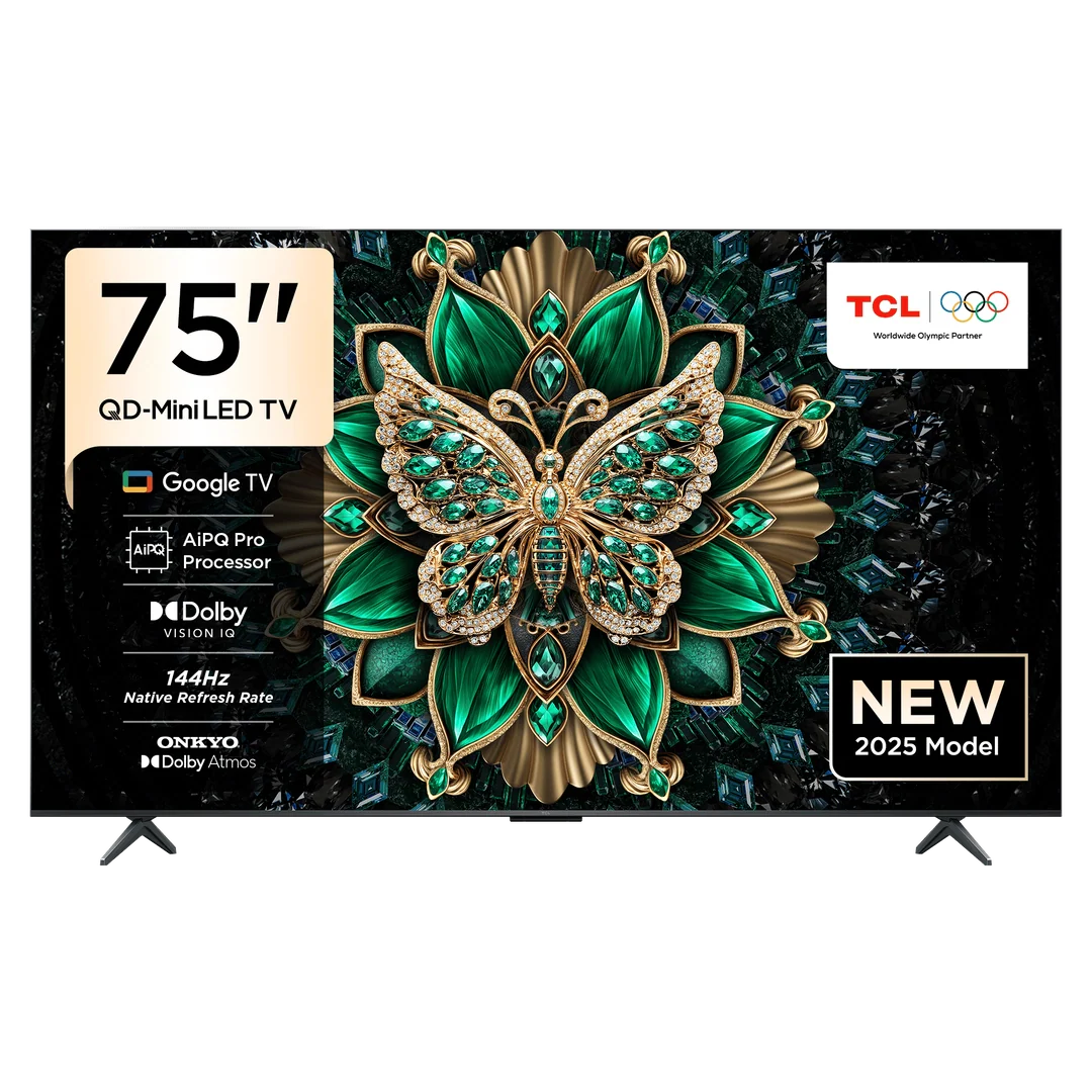 TCL 75 Inch 75C6K Premium 144Hz QD – Mini LED TV WITH ONKYO 2.1 SOUND