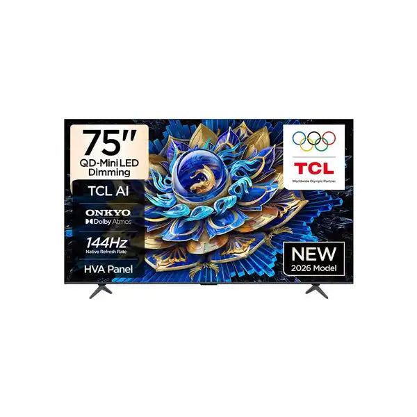 TCL 75” P8L PREMIUM QD-MINI LED GOOGLE TV 144Hz 75P8L