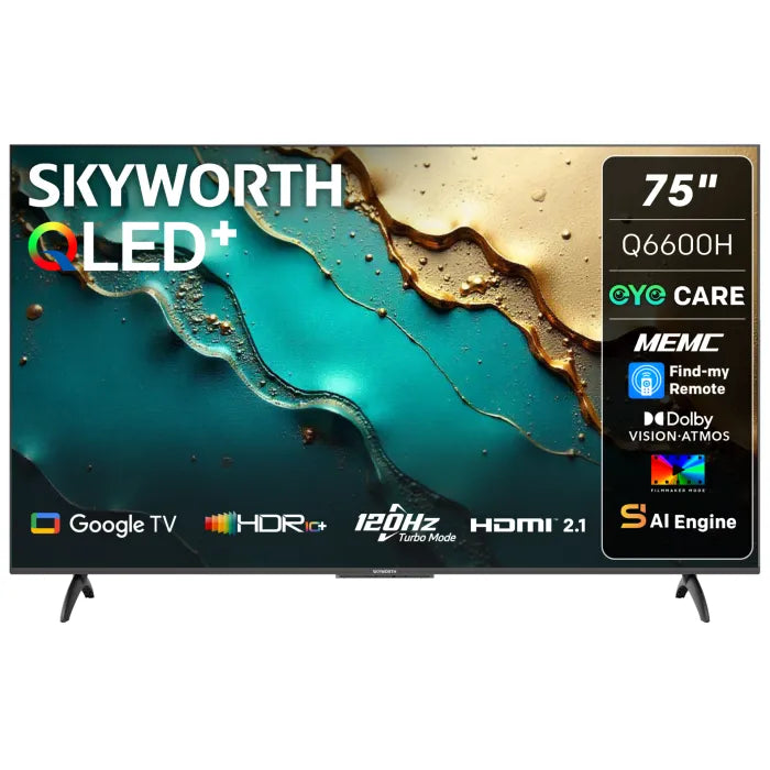 Skyworth 75″ Q6600H 4K QLED Google Smart TV