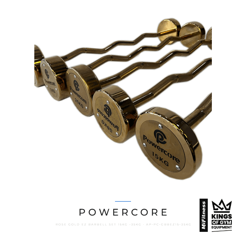 Powercore Rose Gold EZ Barbell Set (15kg -35kg) (3 Year Warranty) - Image 2