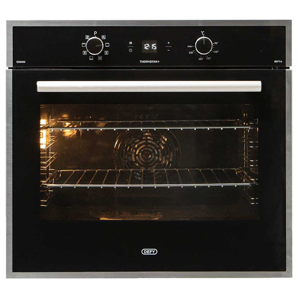 DEFY 70cm Gemini Single Thermofan+ Oven (Black) DBO774