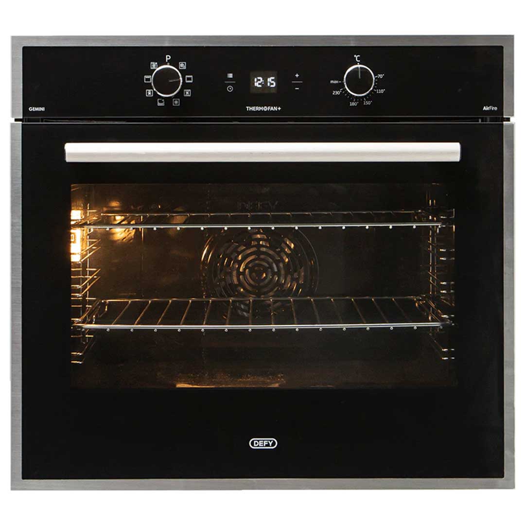 DEFY 70cm Gemini Single Thermofan+ Oven (Black) DBO774