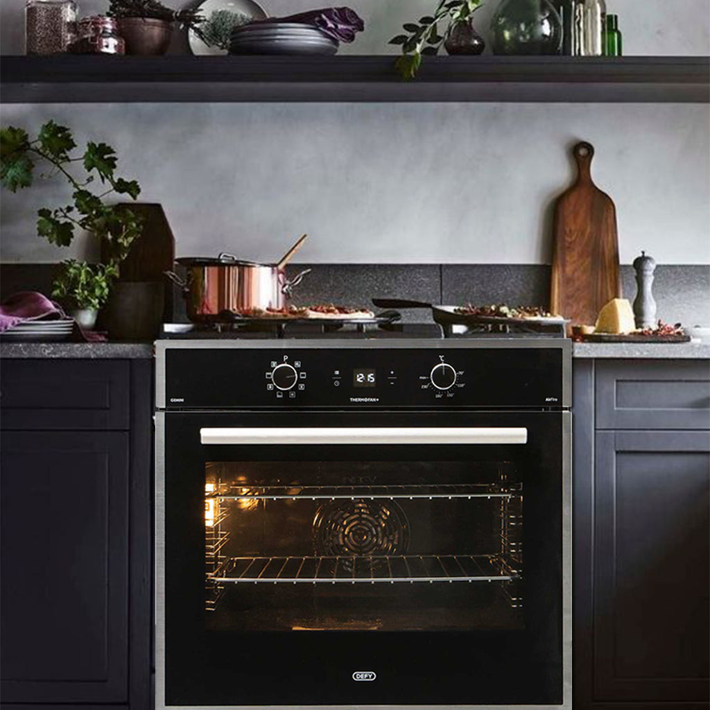 DEFY 70cm Gemini Single Thermofan+ Oven (Black) DBO774