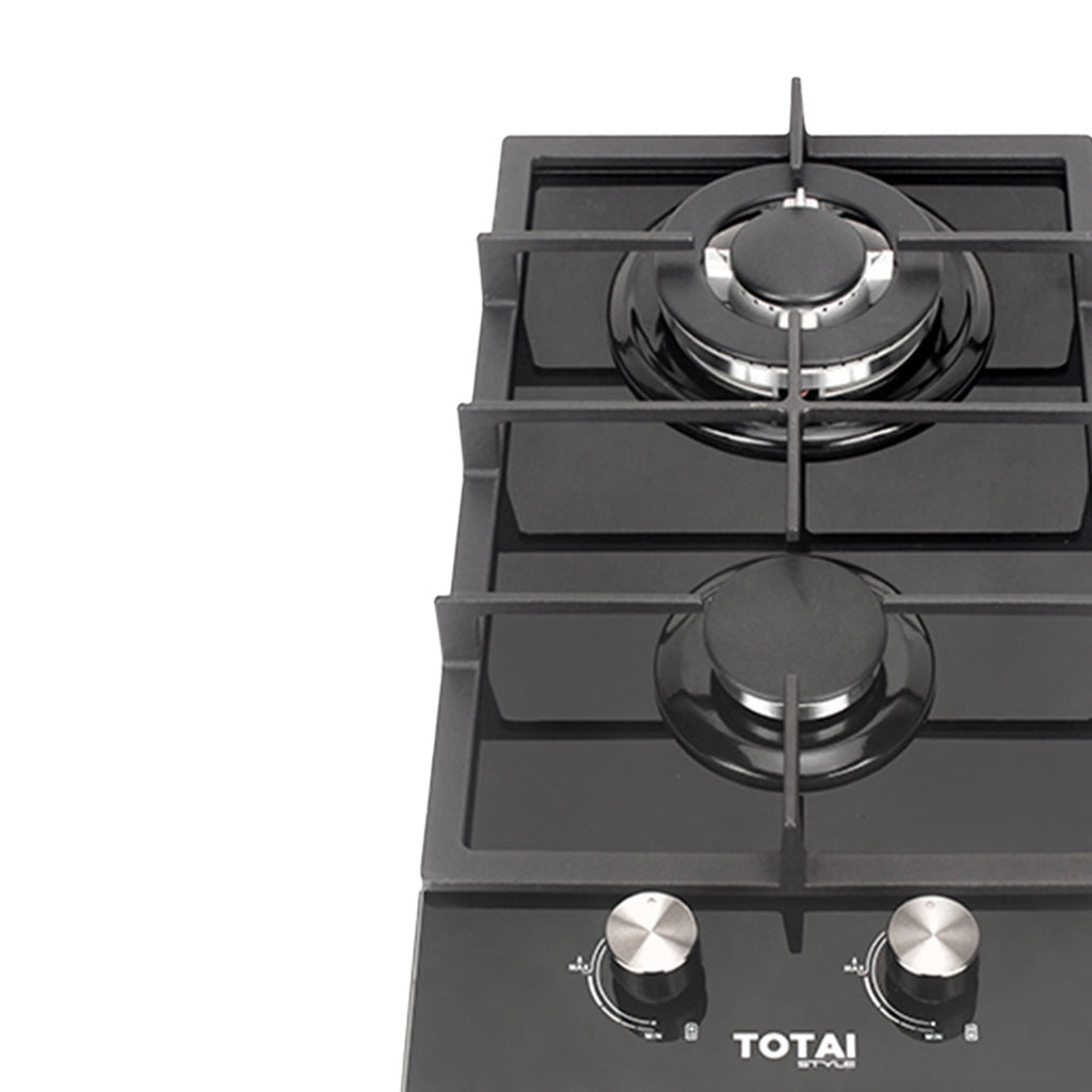 TOTAI 2 Burner Gas Hob Gas On Glass 03/TS2BNR-GG