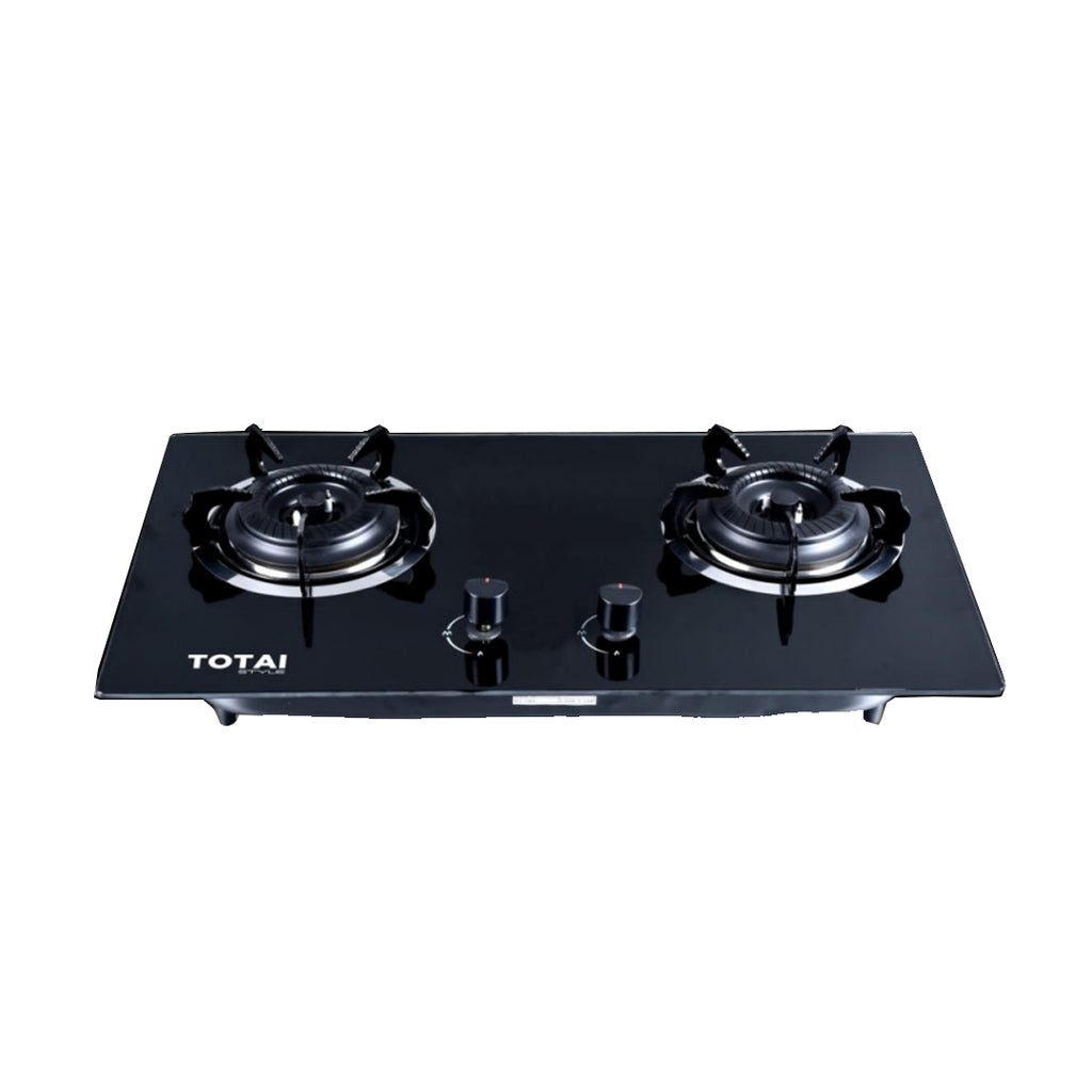 TOTAI 26/GOG2BNR Gas-on-Glass Hob Black