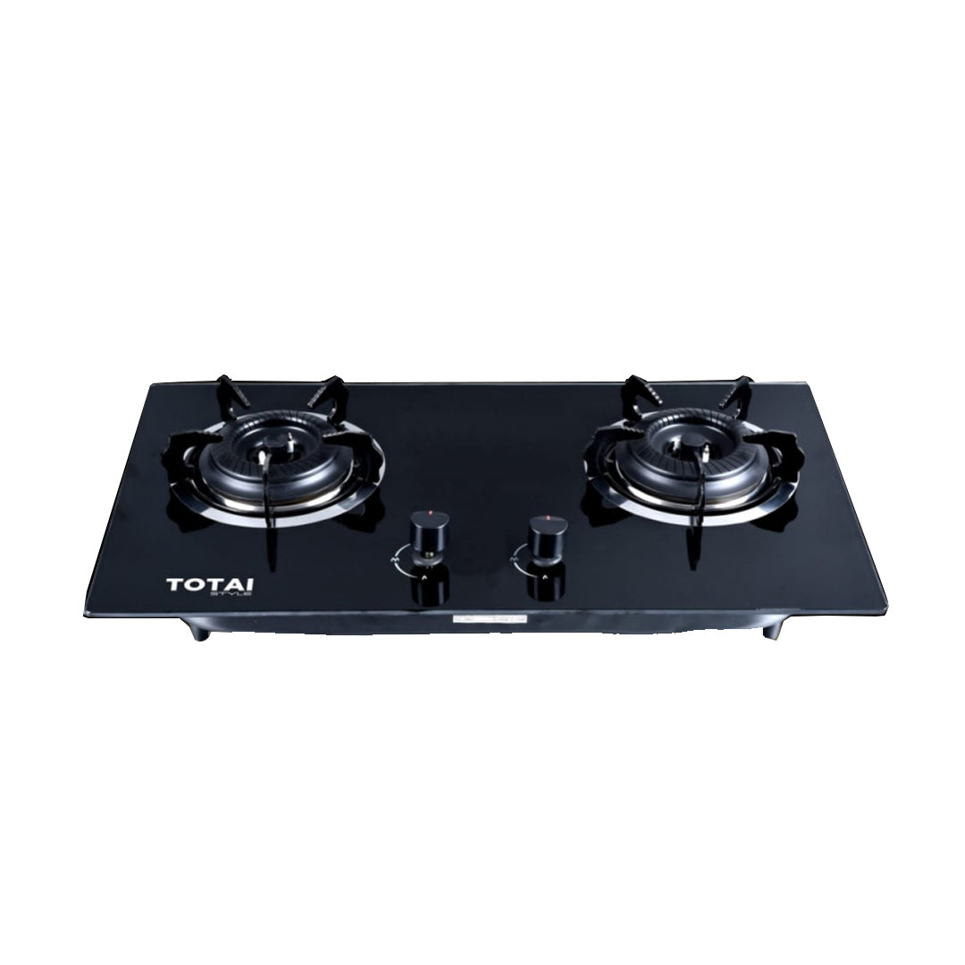 TOTAI 26/GOG2BNR Gas-on-Glass Hob Black