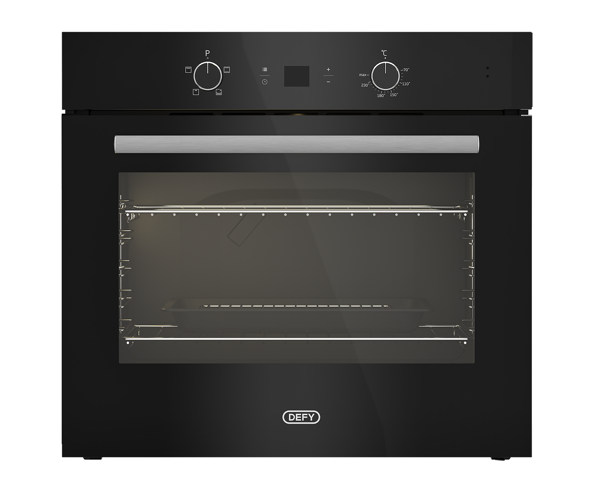 DEFY 70cm Gemini Single Oven Static Black DBO772