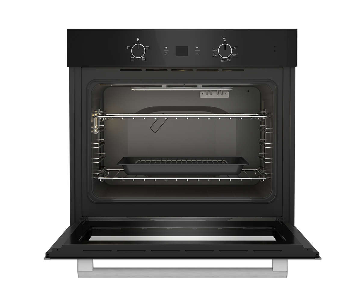 DEFY 70cm Gemini Single Oven Static Black DBO772