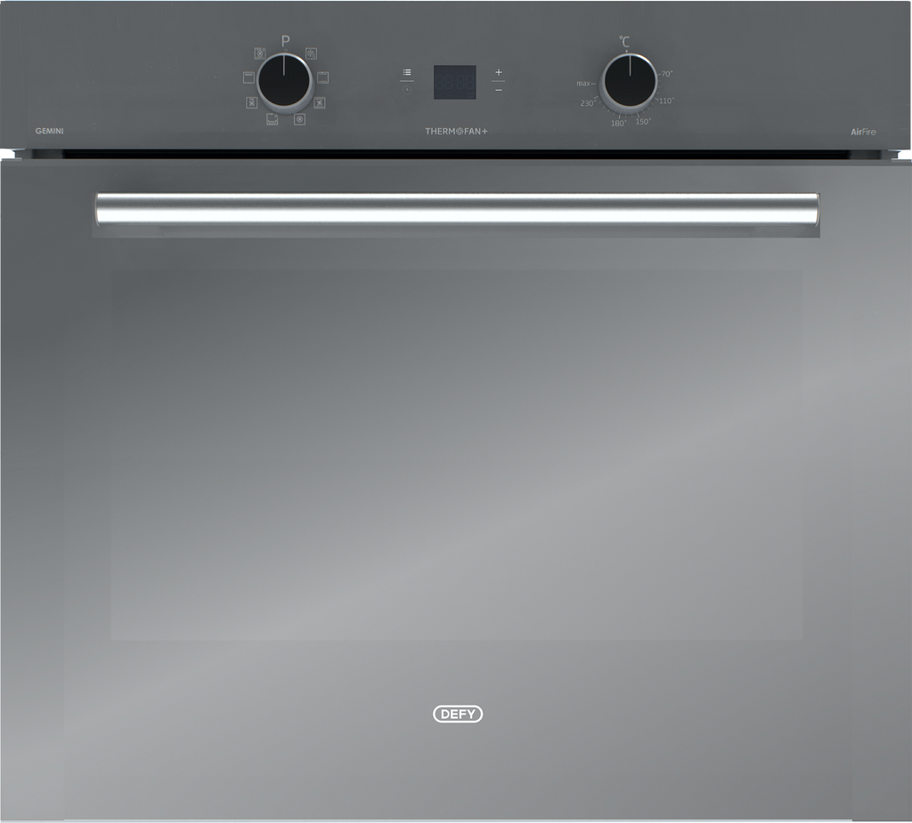 Defy DBO775 Multifunction Oven 60cm Gemini Eye-Level Stainless Steel