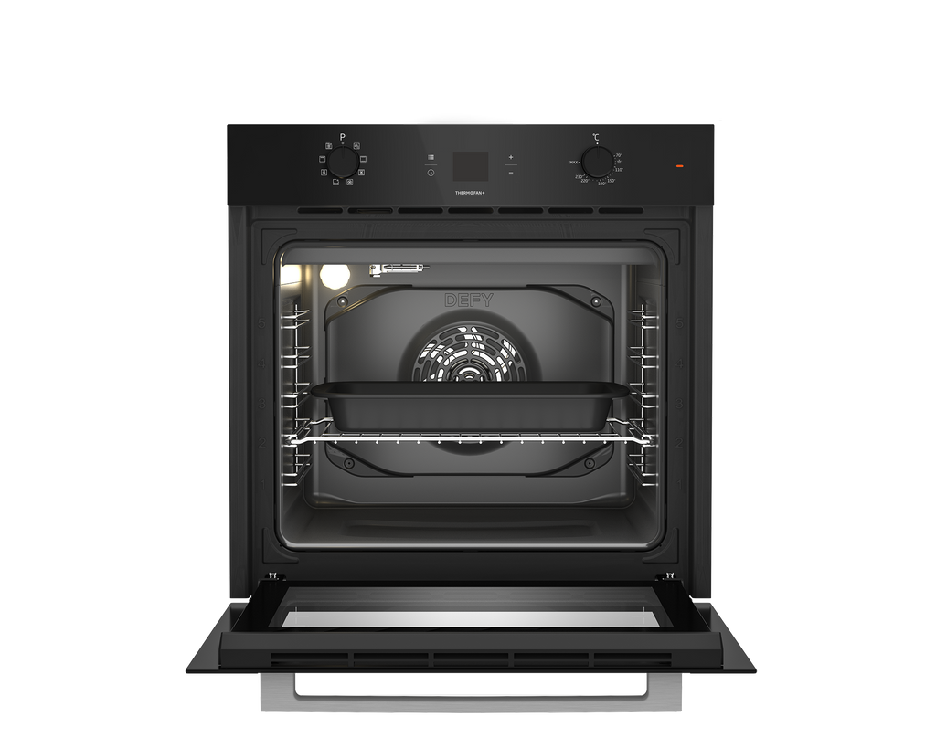 DEFY Slimline 600 Built-In ThermoFan+ Oven Black DBO689