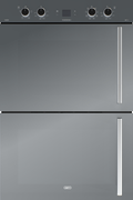 DEFY 70cm Gemini Double Oven ThermoFan+ DBO768