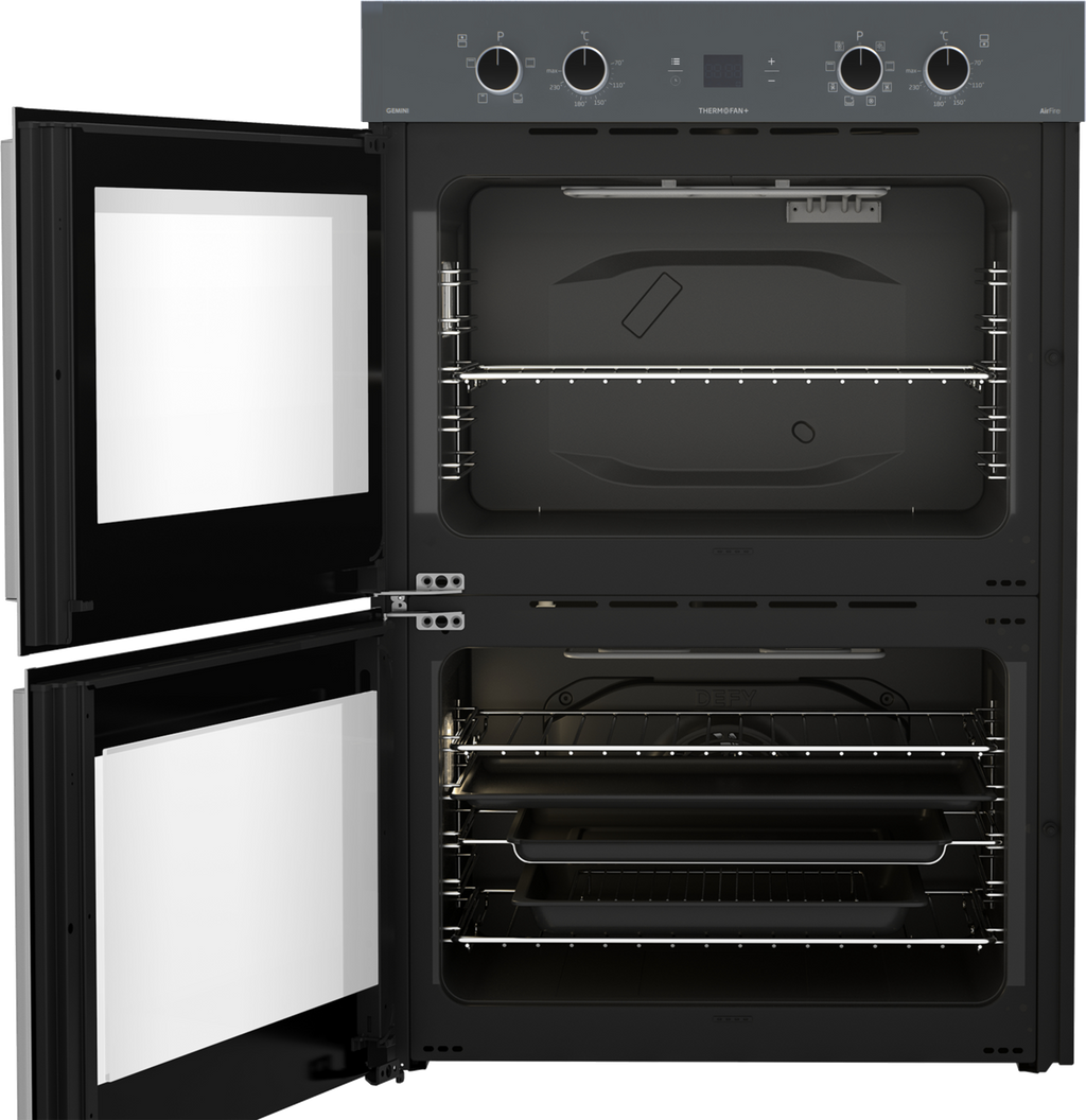 DEFY 70cm Gemini Double Oven ThermoFan+ DBO768