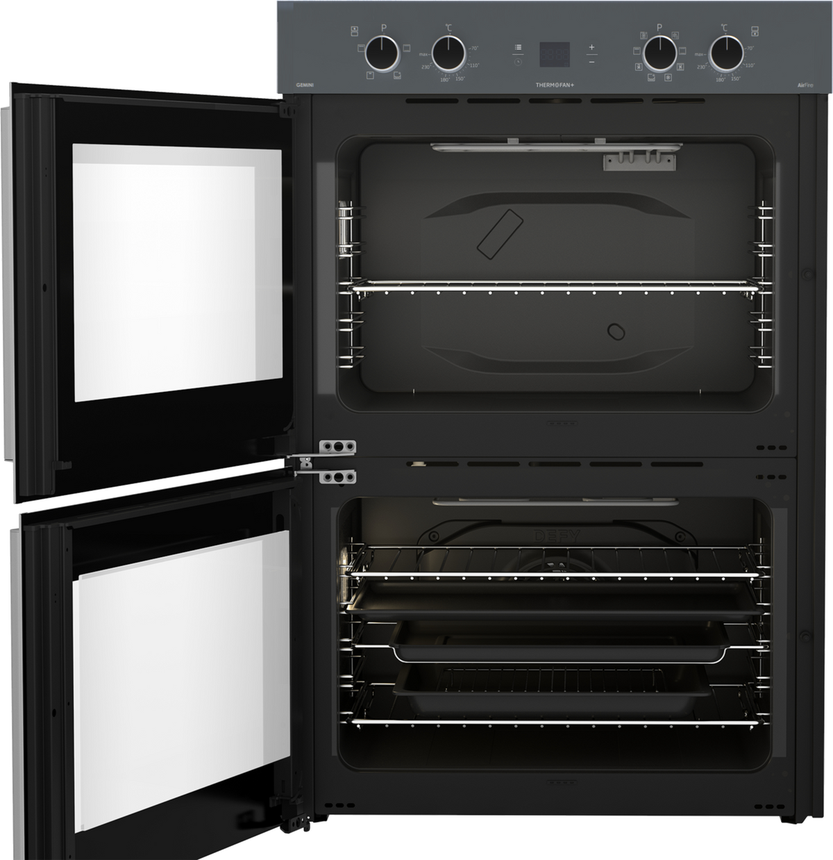 DEFY 70cm Gemini Double Oven ThermoFan+ DBO768
