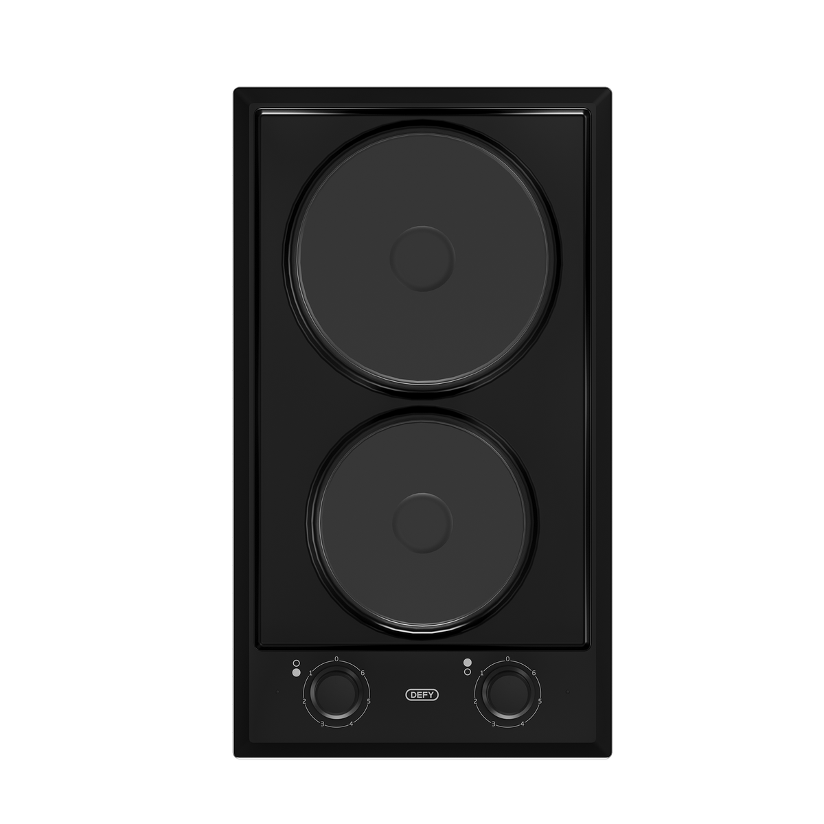DEFY 30cm DHD400 Black 2-Plate Solid Hob