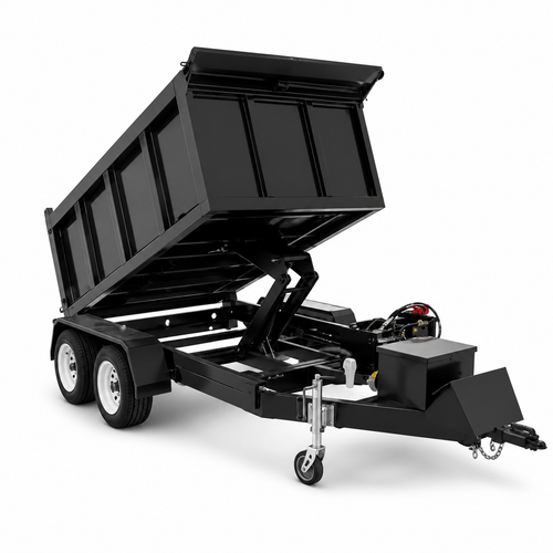 1-Ton Dual-Axle Agricultural Dump Trailer with Electromagnetic Brakes