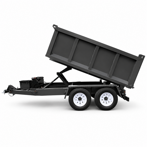 1-Ton Dual-Axle Agricultural Dump Trailer with Electromagnetic Brakes - Image 2