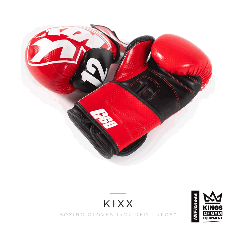 Kix Boxing Gloves Artificial Leather 14Oz Red - Image 2