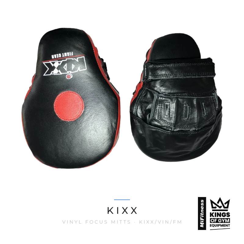 Kix Vinyl Focus Mitts (Black and Red) - Image 2