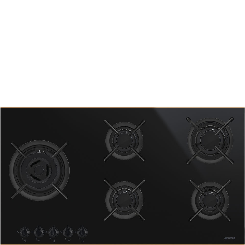 SMEG 90cm Dolce Stil Novo Gas Hob PV695LCNR