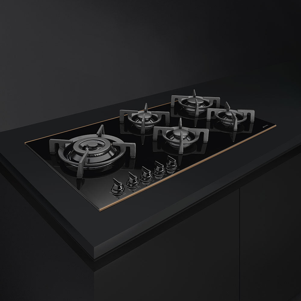 SMEG 90cm Dolce Stil Novo Gas Hob PV695LCNR