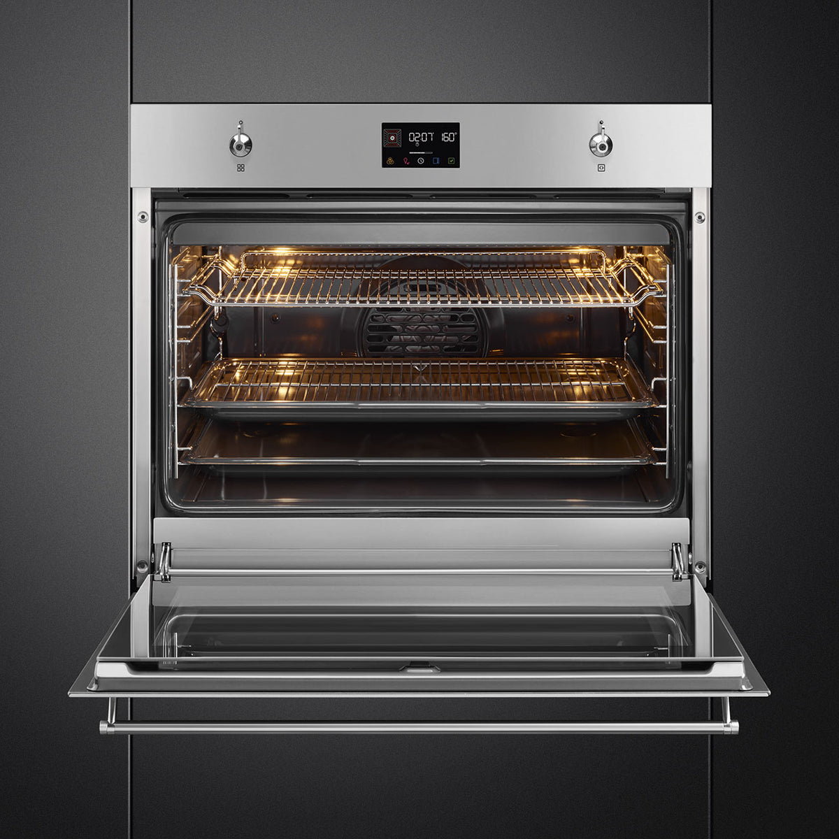 SMEG 70cm Classica Thermo-Ventilated Oven SF7302TX