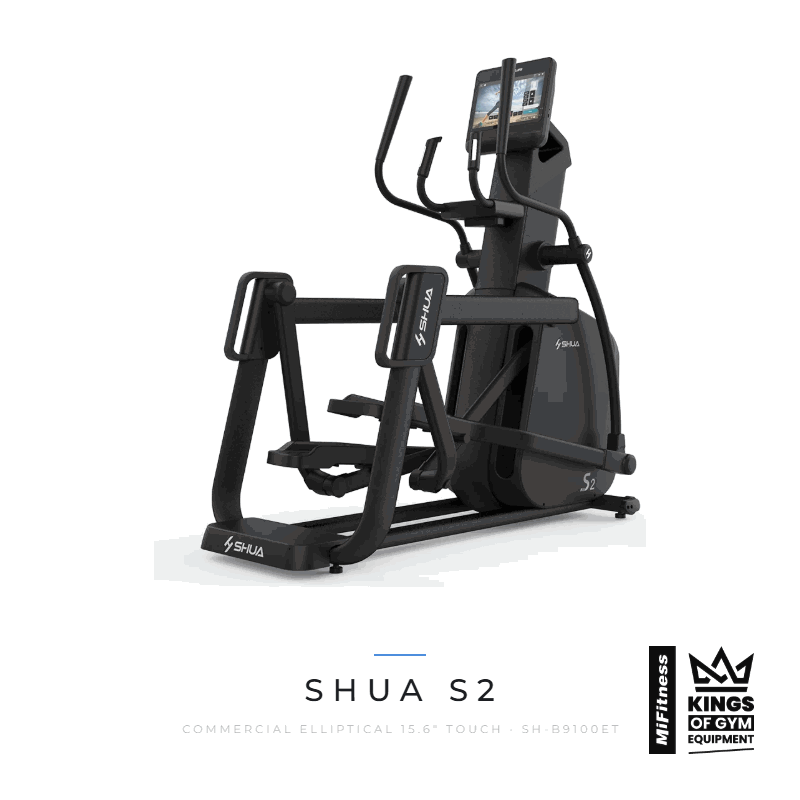 Shua S2 Commercial Elliptical Trainer - 15.6" Touch Screen (7 Year Warranty) - Image 2