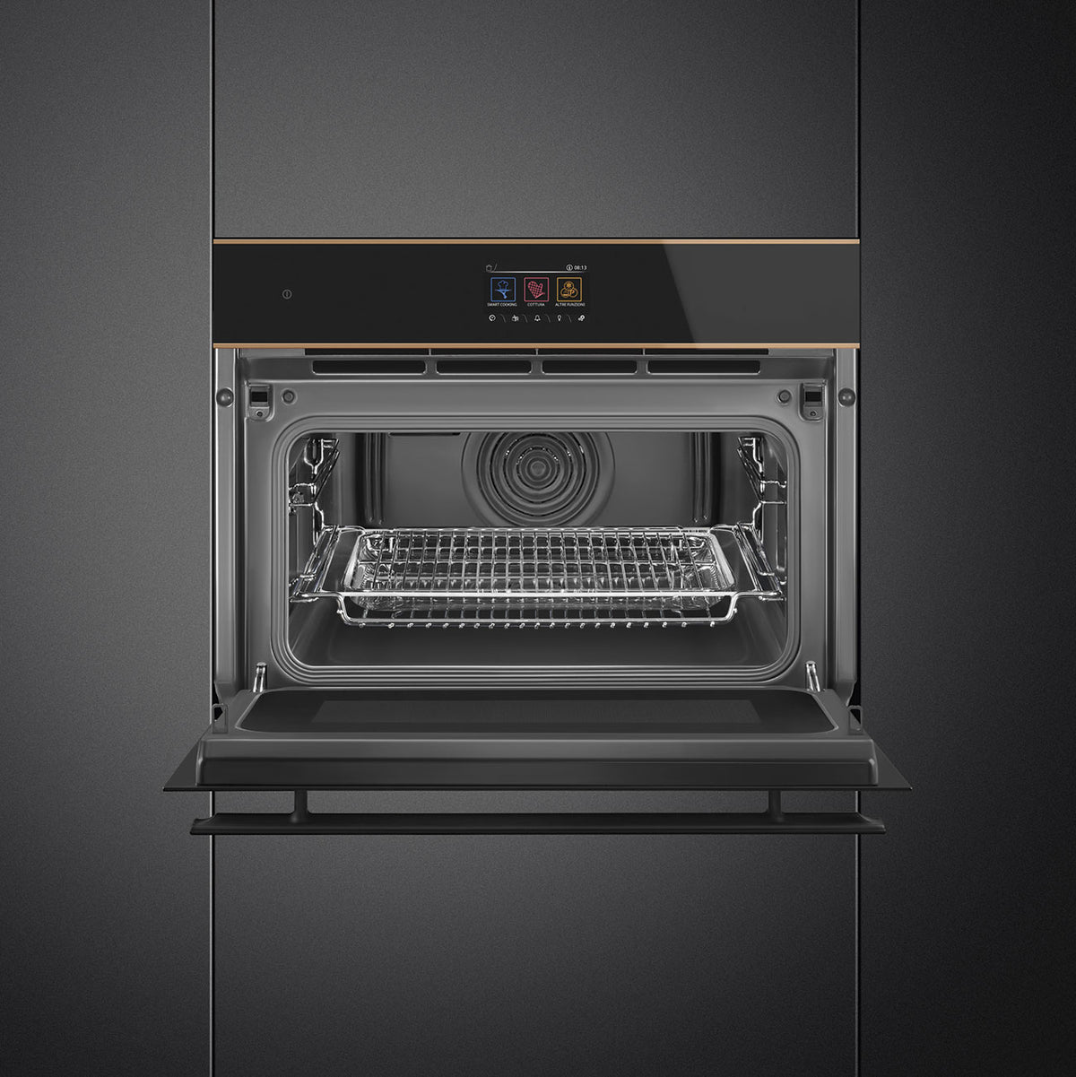 SMEG 45cm Dolce Stil Novo Combi Microwave Oven SO4604M2PNR