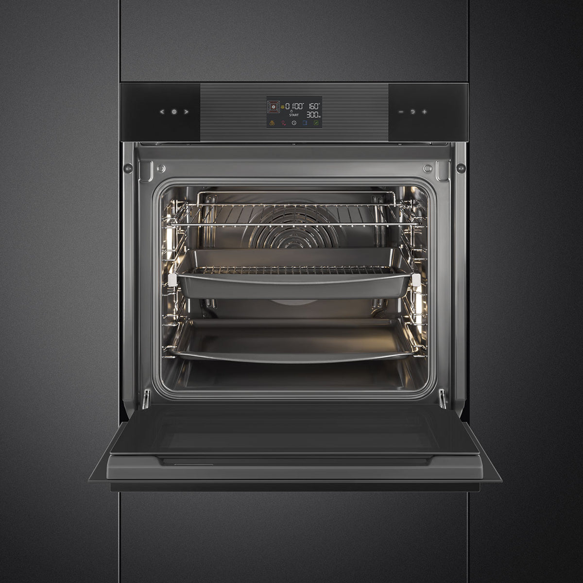 SMEG 45cm Linea Aesthetic Combi Microwave Oven SO4102M1B3