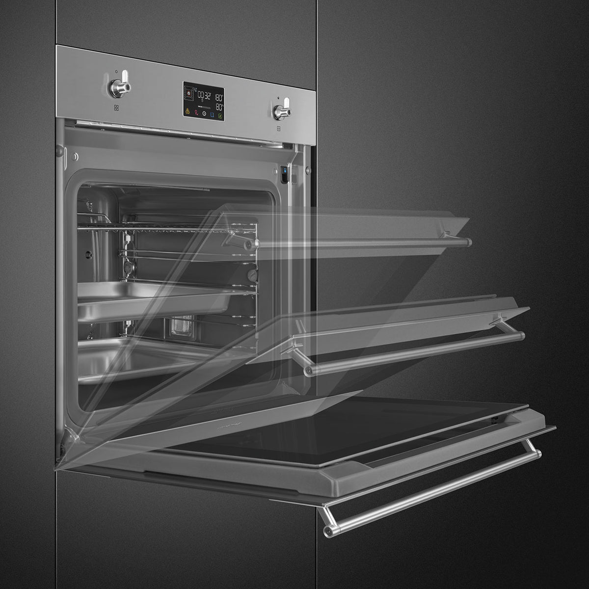 SMEG 60cm Classica Steam100 Galileo Oven SO6302S3PX