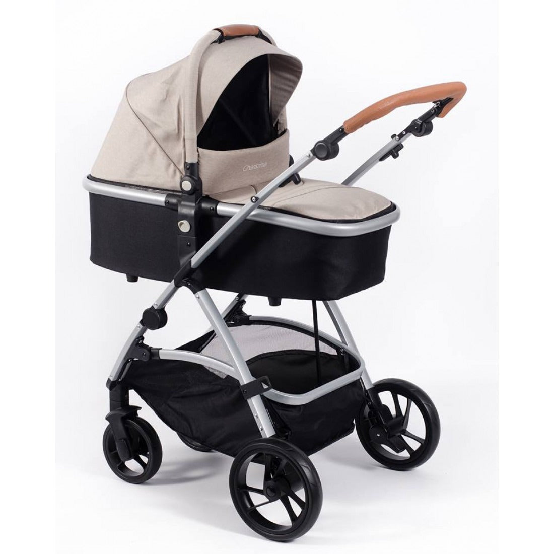3-in-1 Baby Travel System, Luxury Stroller with Car Seat and Nappy Bag (Grey)