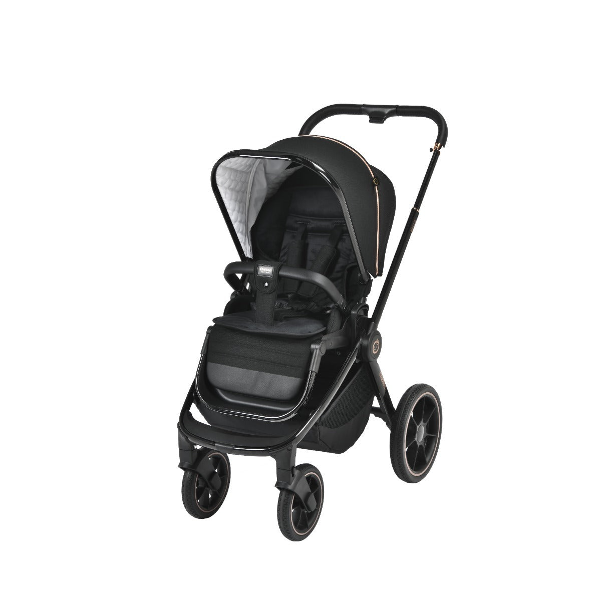 Chelino Bella Stroller - Shiny Black/Rose