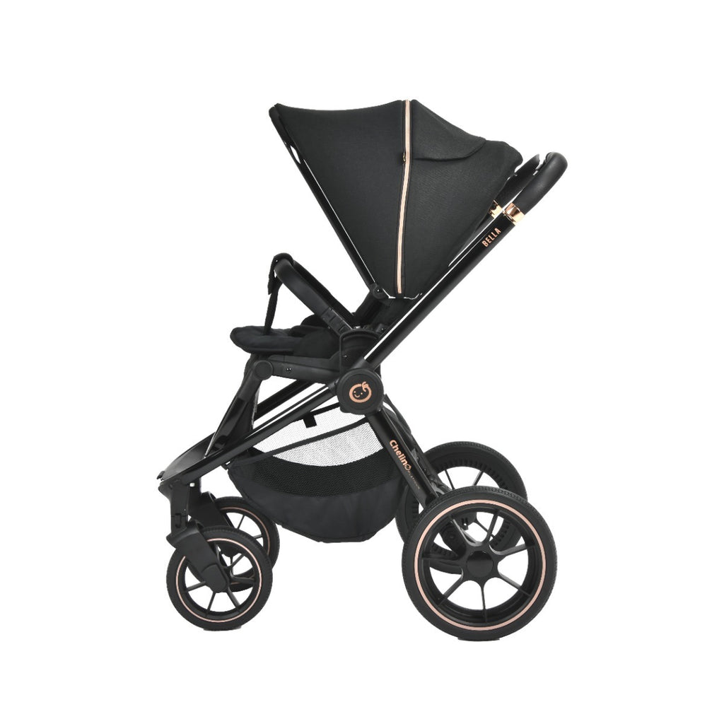 Chelino Bella Stroller - Shiny Black/Rose