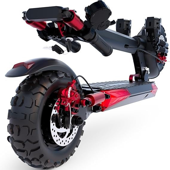 Electric Scooter Adults, 37 Mile Range, 34 MPH Max Speed, 11" Off-Road Tires, Dual Battery