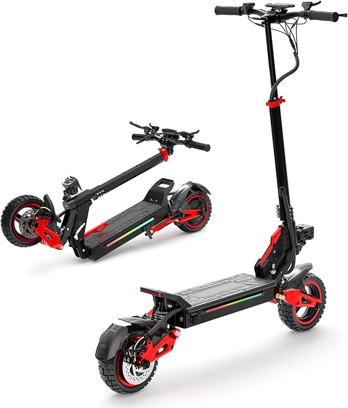 Electric Scooter Adults, 37 Mile Range, 34 MPH Max Speed, 11" Off-Road Tires, Dual Battery