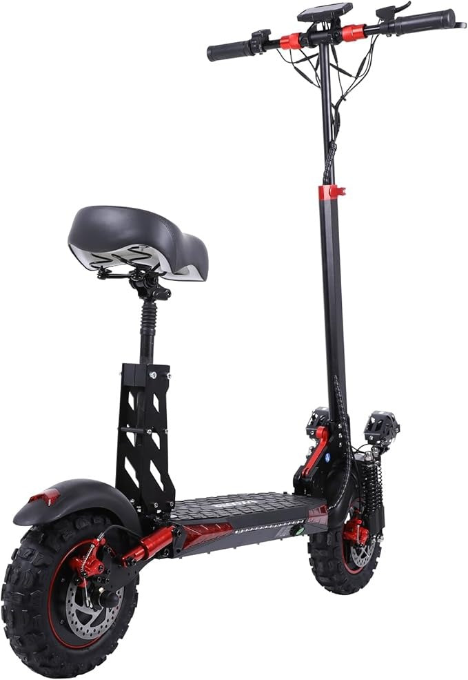 Electric Scooter Adults, 37 Mile Range, 34 MPH Max Speed, 11" Off-Road Tires, Dual Battery