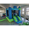 Blue and Green Action jumping castle