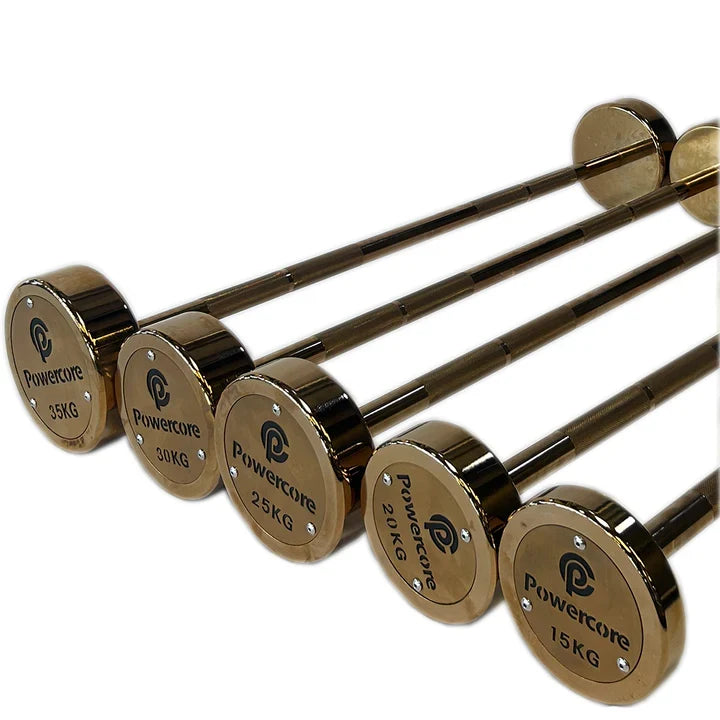 Powercore Rose Gold Electroplated Straight Barbell 5pc Set (10kg - 50kg) (3 Year Warranty) - Image 3