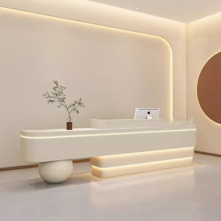 MDF Reception Desk – Contemporary Commercial Furniture - Image 2