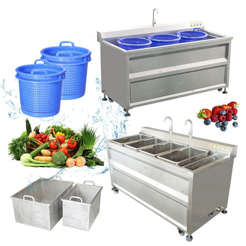 400–600 kg/h Commercial Ultrasonic Ozone Bubble Fruit and Vegetable Washer