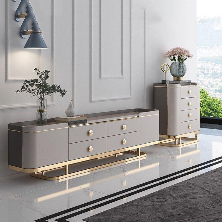 Modern Living Cabinet Spacious Wooden Drawers Style Room Decor