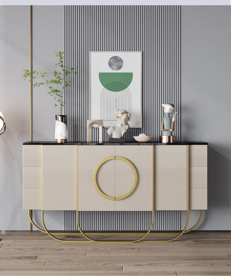 Modern Luxury Wood Living Console Table Cabinet Shoe Organizer