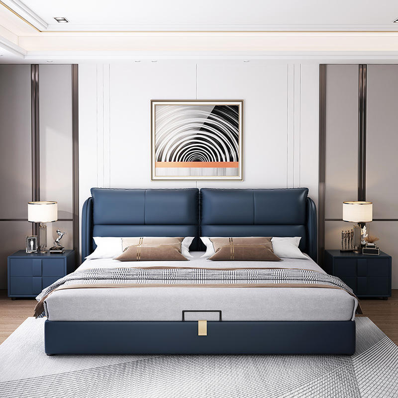 Luxury Modern Bedroom Bed Queen Size Furniture Double - Image 2
